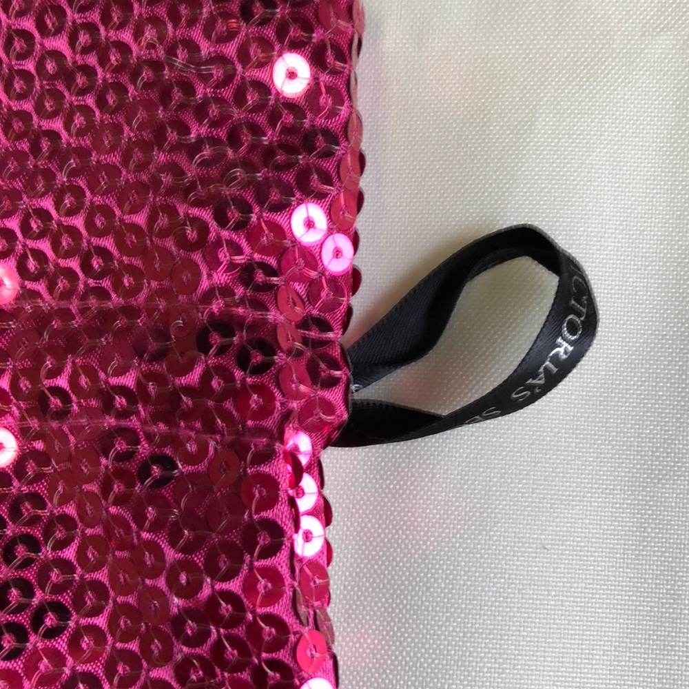Victoria’s Secret pink sequined drawstring giftbag - Picture 4 of 7